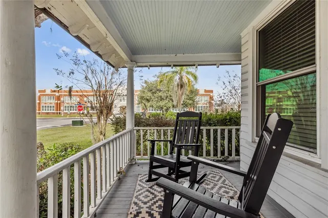 a view of a two chair in the balcony