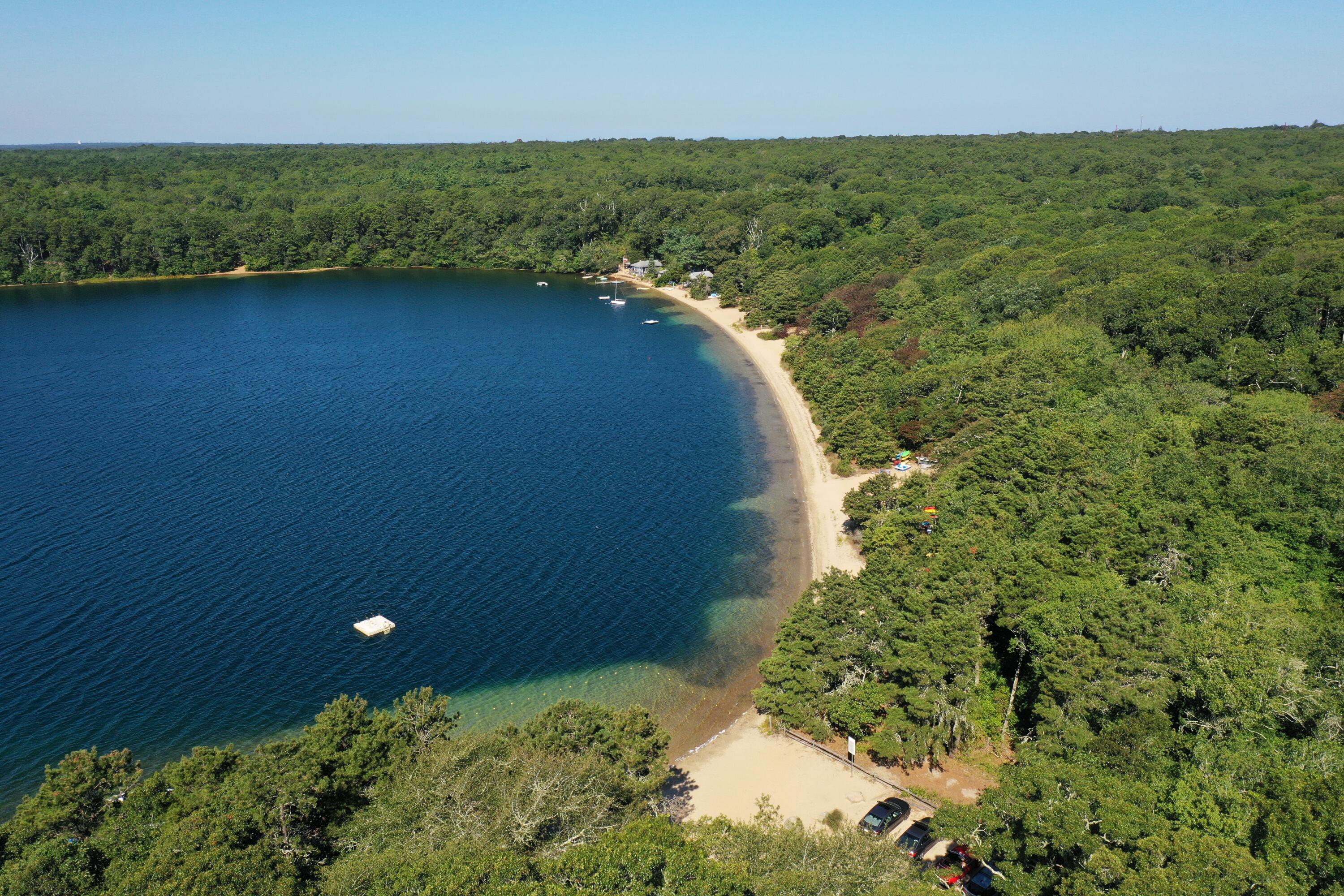 33 Captain William Arthur Road Brewster, MA 02631 - Photo 33 of 40 a view of a lake with a yard