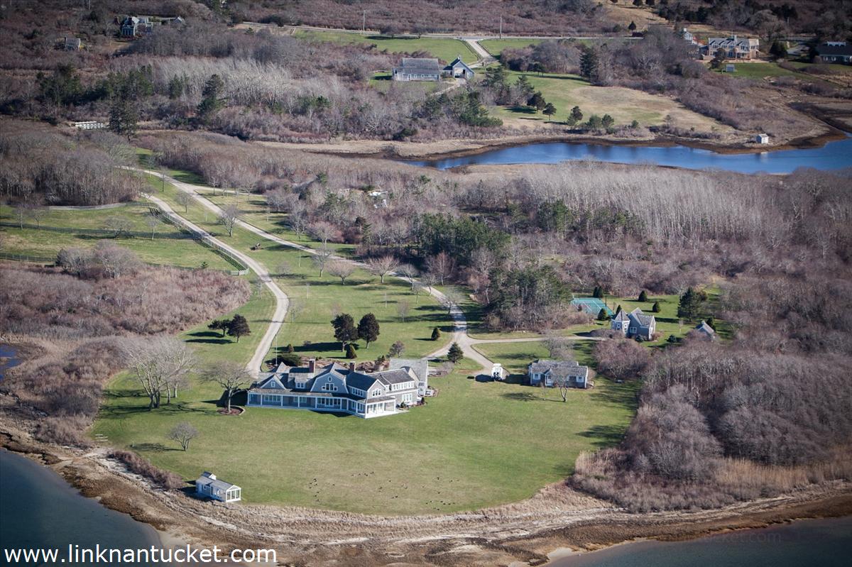 262 Polpis Road Nantucket, MA 02554 - Photo 1 of 32 Property overview from the water toward Polpis Road (spring)