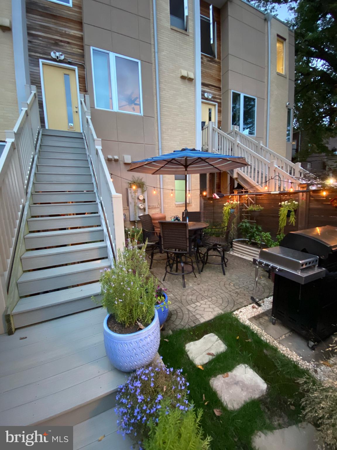 415 17th Street Northeast, Unit A Washington, DC 20002 - Photo 31 of 41 PRIVATE Patio at Twilight