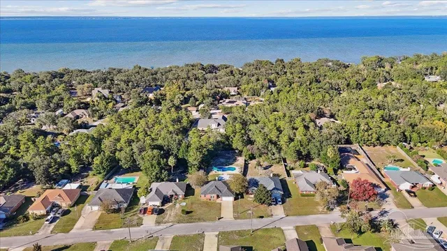 an aerial view of multiple house