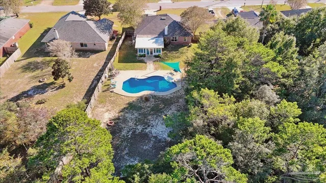 an aerial view of multiple house