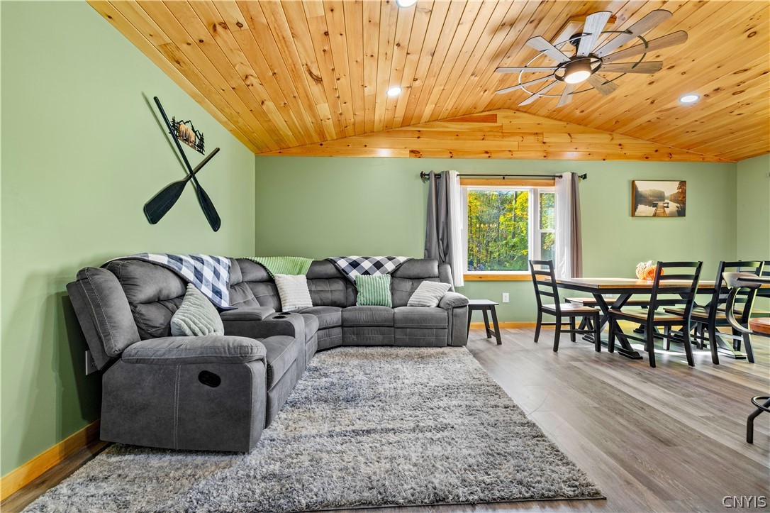 8019 Smith Road Trenton, NY 13352 - Photo 8 of 40 Vaulted pine ceiling