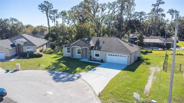 an aerial view of multiple house