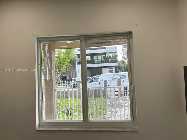 a front view of a house with a window