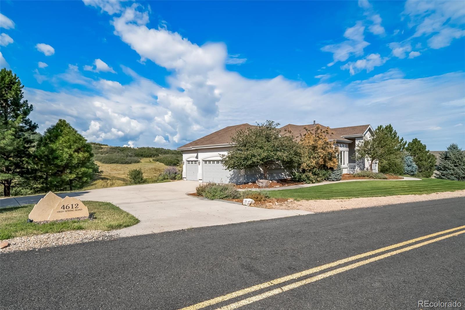 4612 High Spring Road Castle Rock, CO 80104 - Photo 2 of 50 a view of a street with a yard