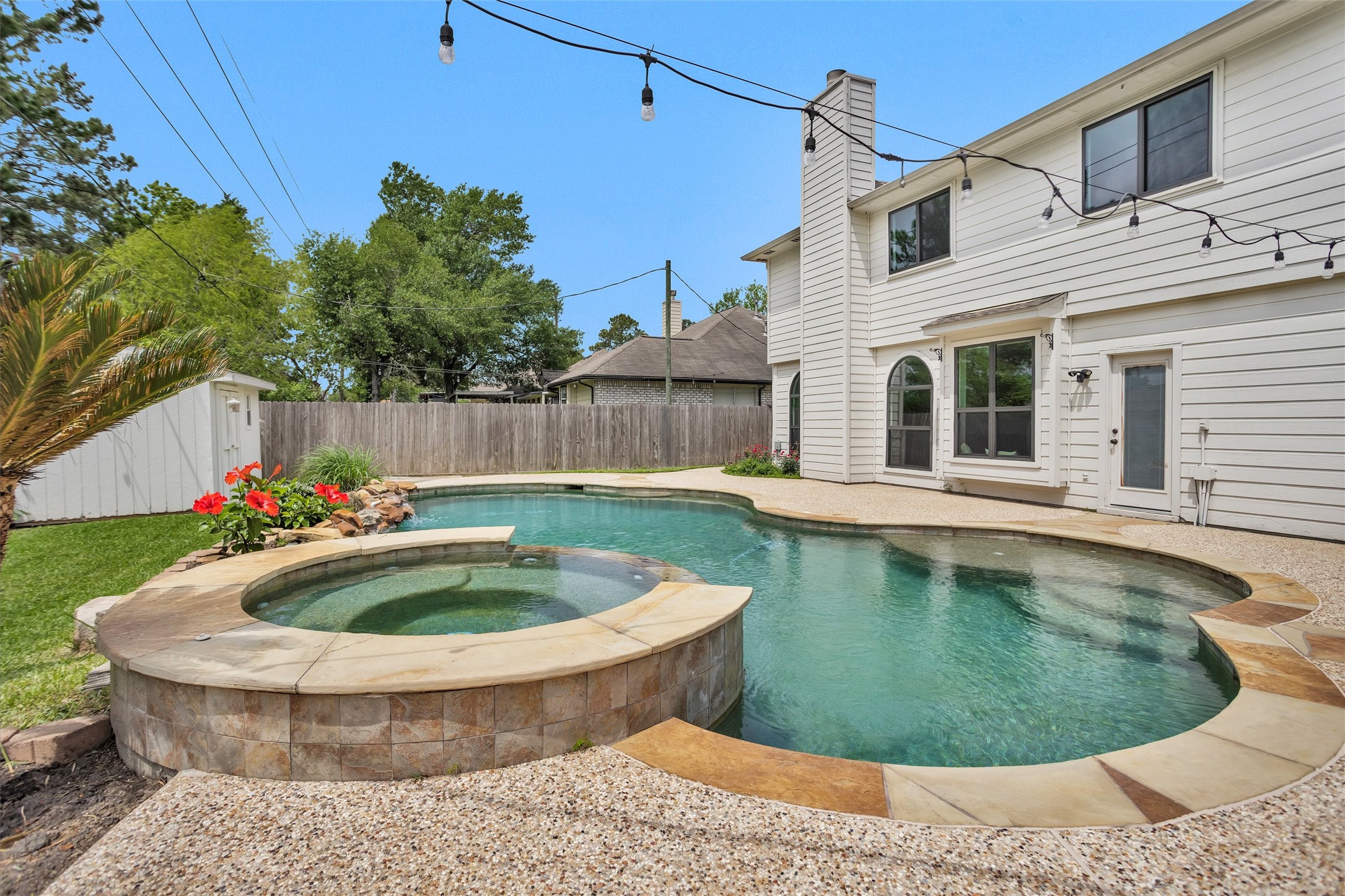 7419 Alderly Drive Spring, TX 77389 - Photo 39 of 49 a view of a swimming pool with back yard of house