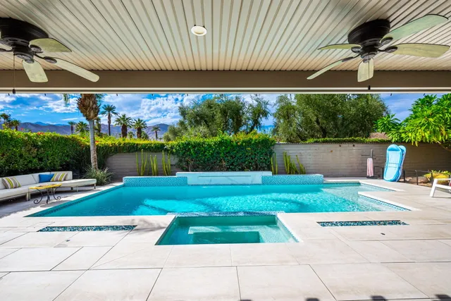 a view of backyard with green space