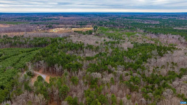 a view of a lake with a city view