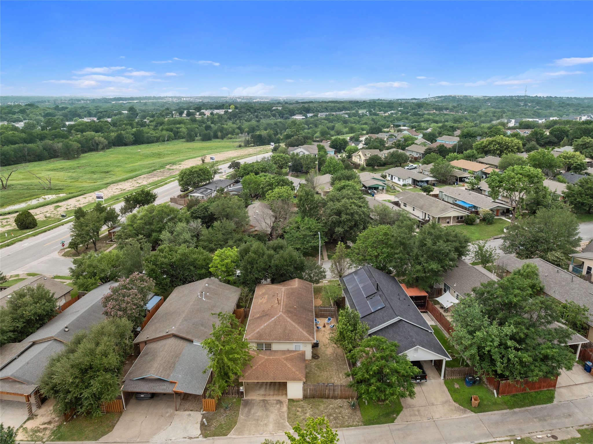 5613 Signal Point Austin, TX 78724 - Photo 21 of 21 Aerial perspective showcasing a residential neighborhood with ample green space