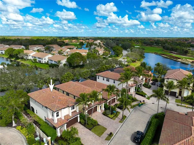 an aerial view of multiple house