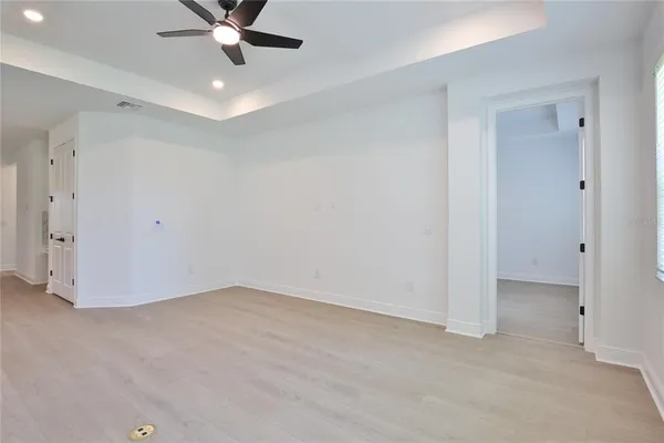 an empty room with a window