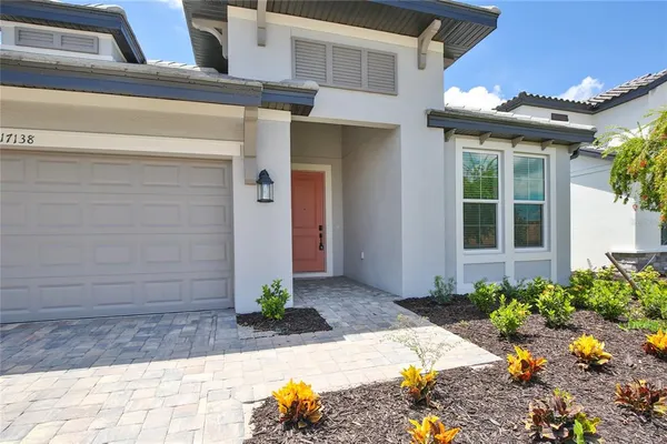 a front view of a house