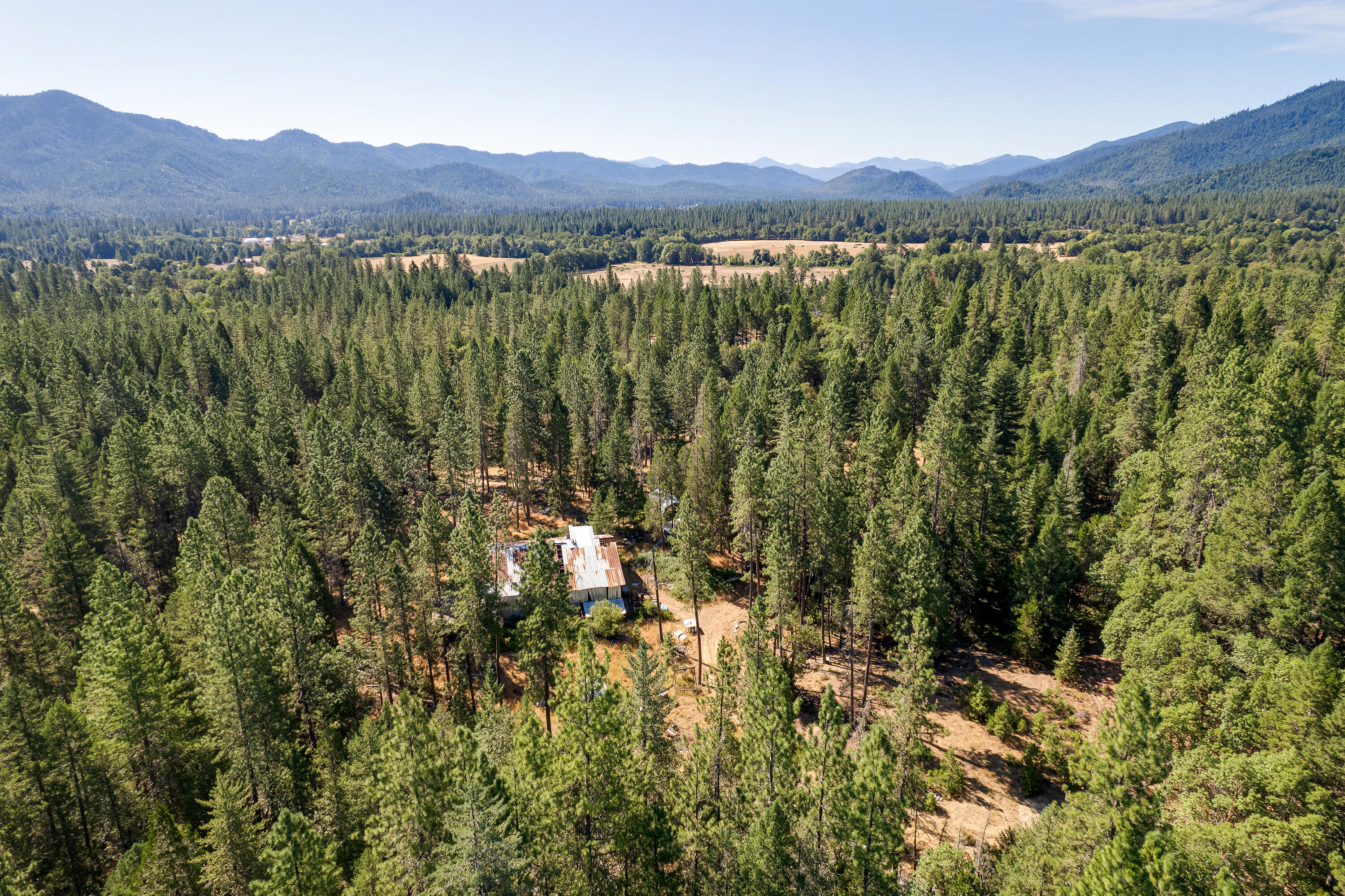 9184 West Evans Creek Road Rogue River, OR 97537 - Photo 3 of 29 a view of a lush green hillside and a houses