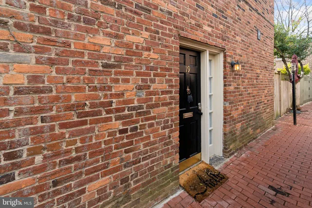 a view of a brick wall