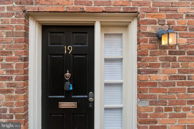 a view of a door of the house