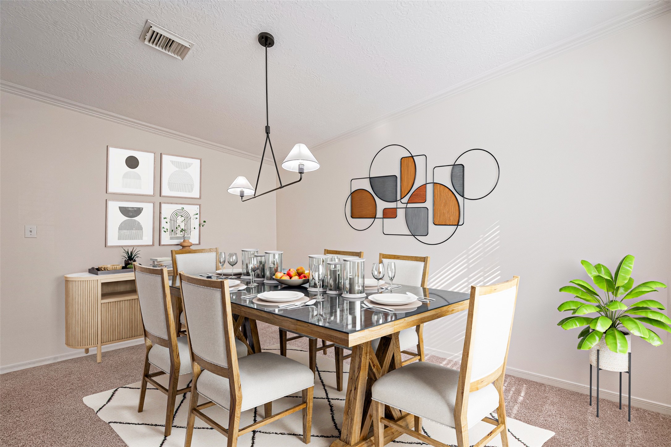 31214 Windcrest Park Lane Spring, TX 77386 - Photo 6 of 45 a dining room with furniture a chandelier and window