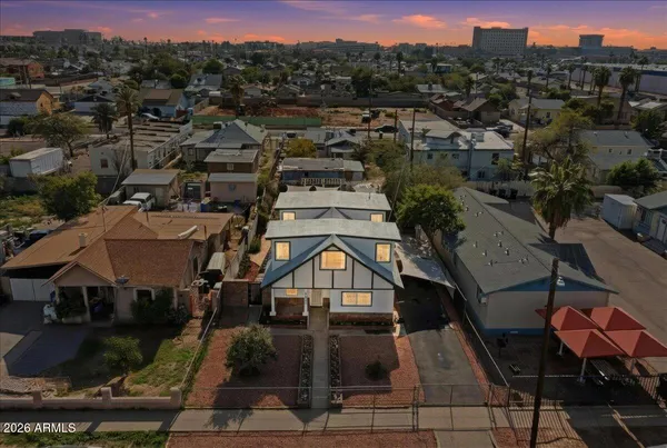 an aerial view of city