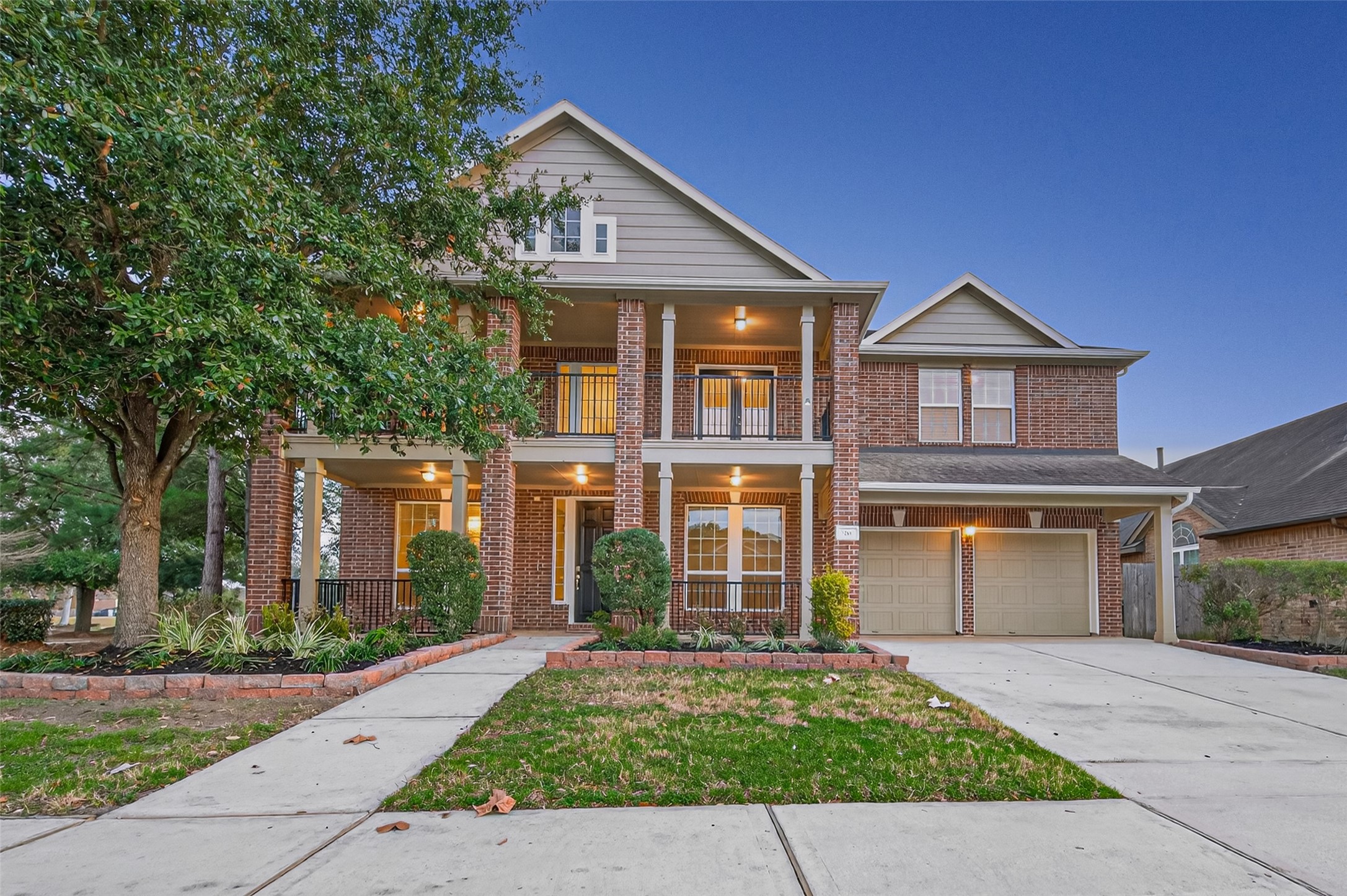 7003 Bristol Memorial Drive Spring, TX 77379 - Photo 1 of 40 Exceptional two-story brick home in Spring TX 77379 featuring a heated pool and spa, private backyard retreat, and upper balcony overlooking the lake. With over 4,000 square feet, this 5-bedroom home offers a dedicated sunroom filled with natural light for year-round enjoyment. The fully updated primary bathroom adds a modern, spa-inspired feel, while mature landscaping enhances the home’s strong curb appeal. Located near The Woodlands, this move-in ready Spring TX home combines space and resort style livin