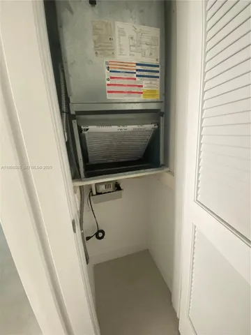 an empty room with closet