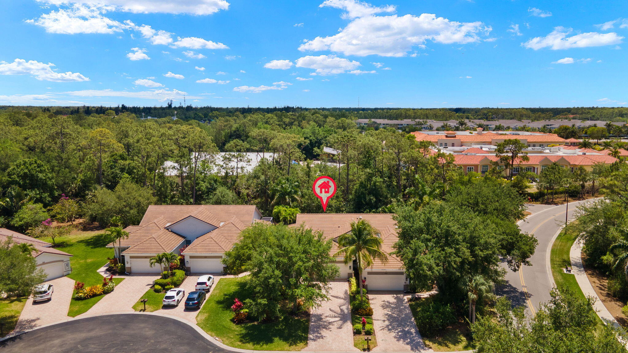 1409 Athol Way Naples, FL 34104 - Photo 34 of 47 28-Aerial Front Exterior 1 - marker
