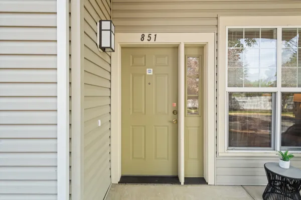 a view of front door with a glass door