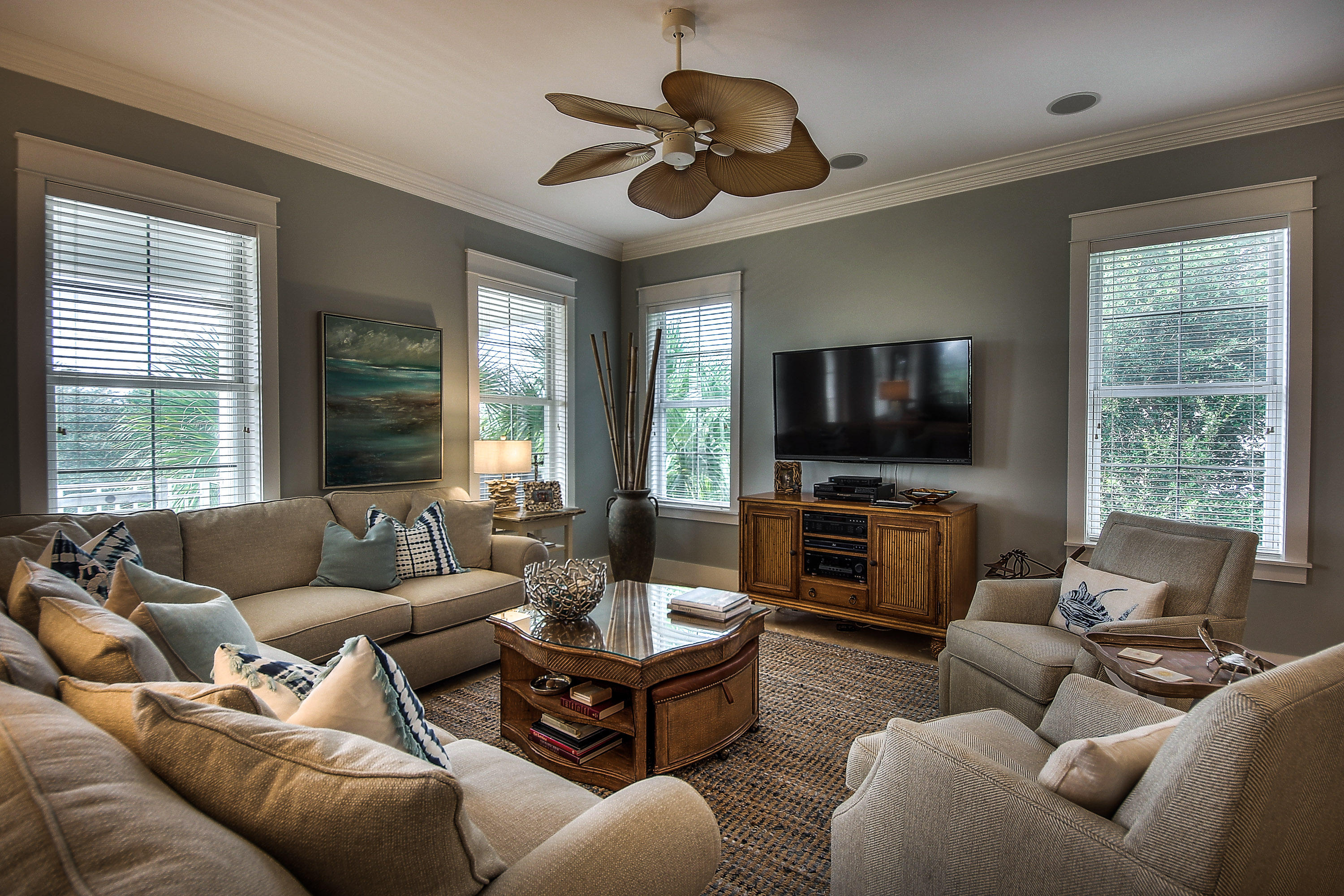 44 Brenda Lane Inlet Beach, FL 32461 - Photo 11 of 39 a living room with furniture and a flat screen tv