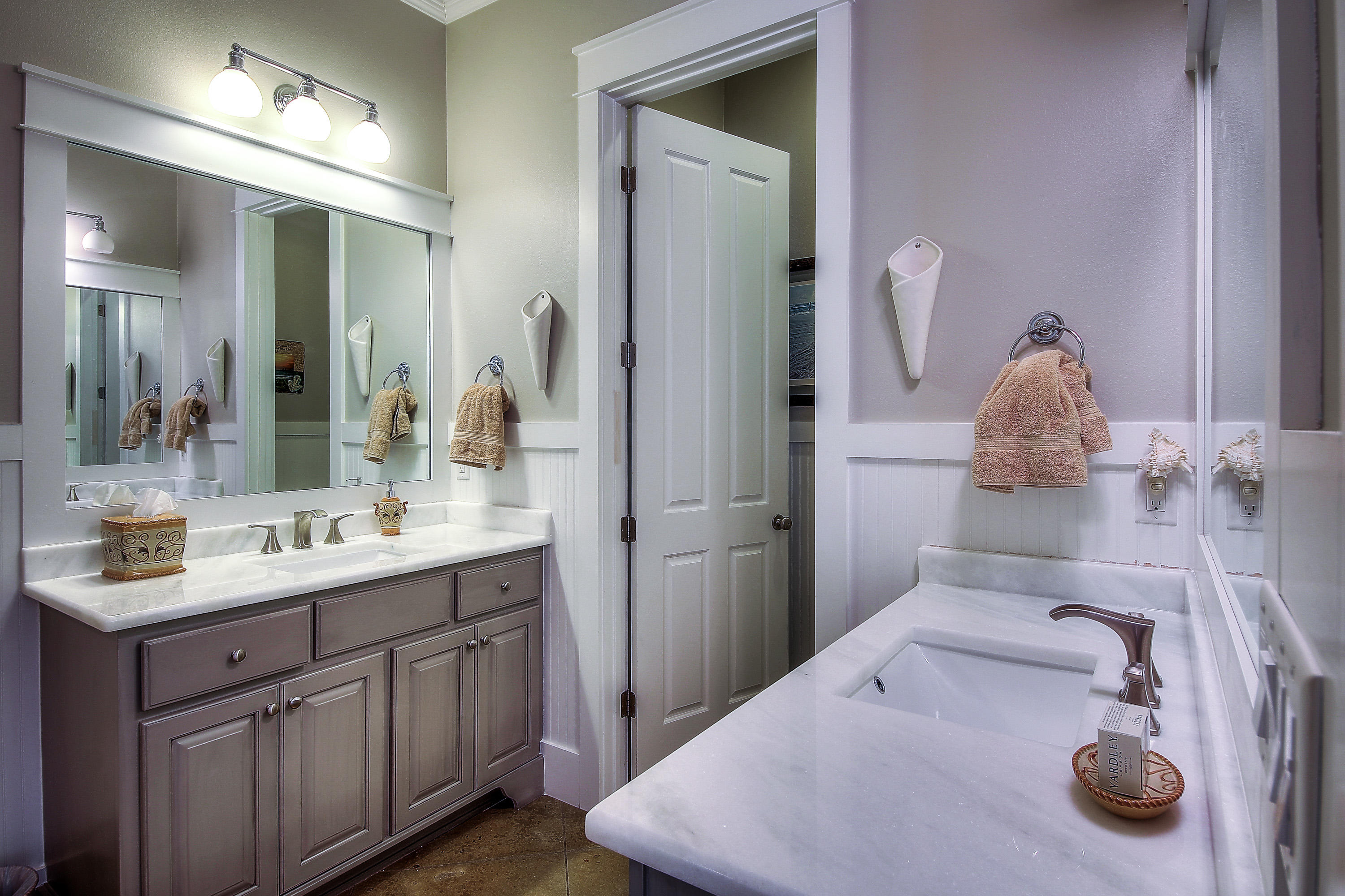 44 Brenda Lane Inlet Beach, FL 32461 - Photo 27 of 39 a bathroom with a sink and a mirror