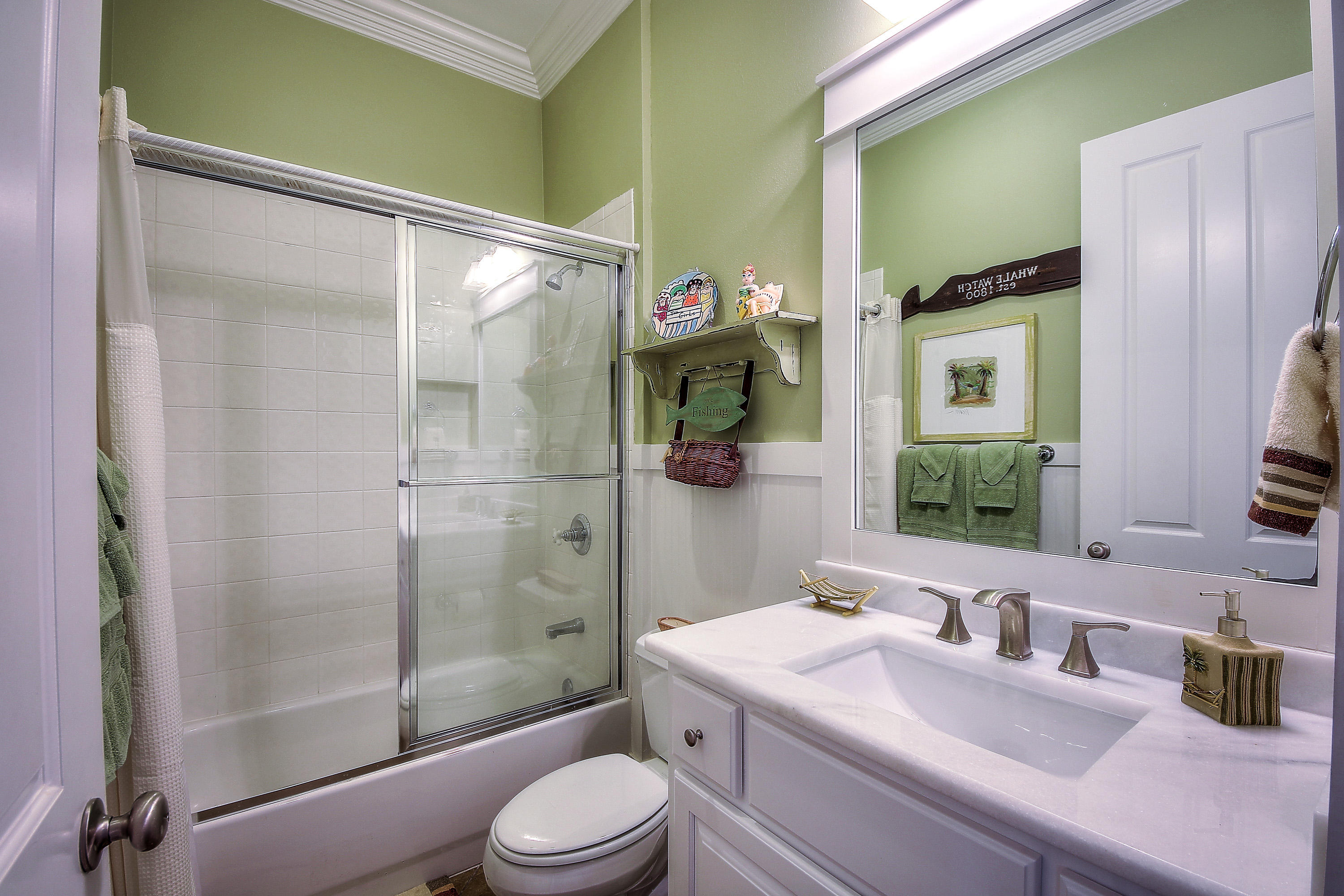 44 Brenda Lane Inlet Beach, FL 32461 - Photo 30 of 39 a bathroom with a granite countertop sink toilet and shower