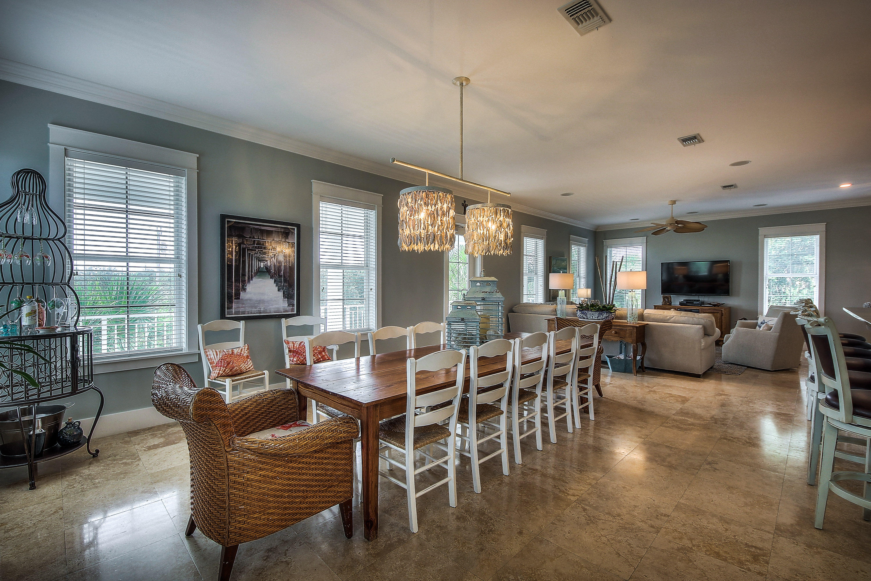 44 Brenda Lane Inlet Beach, FL 32461 - Photo 6 of 39 a dining room with furniture a chandelier and window