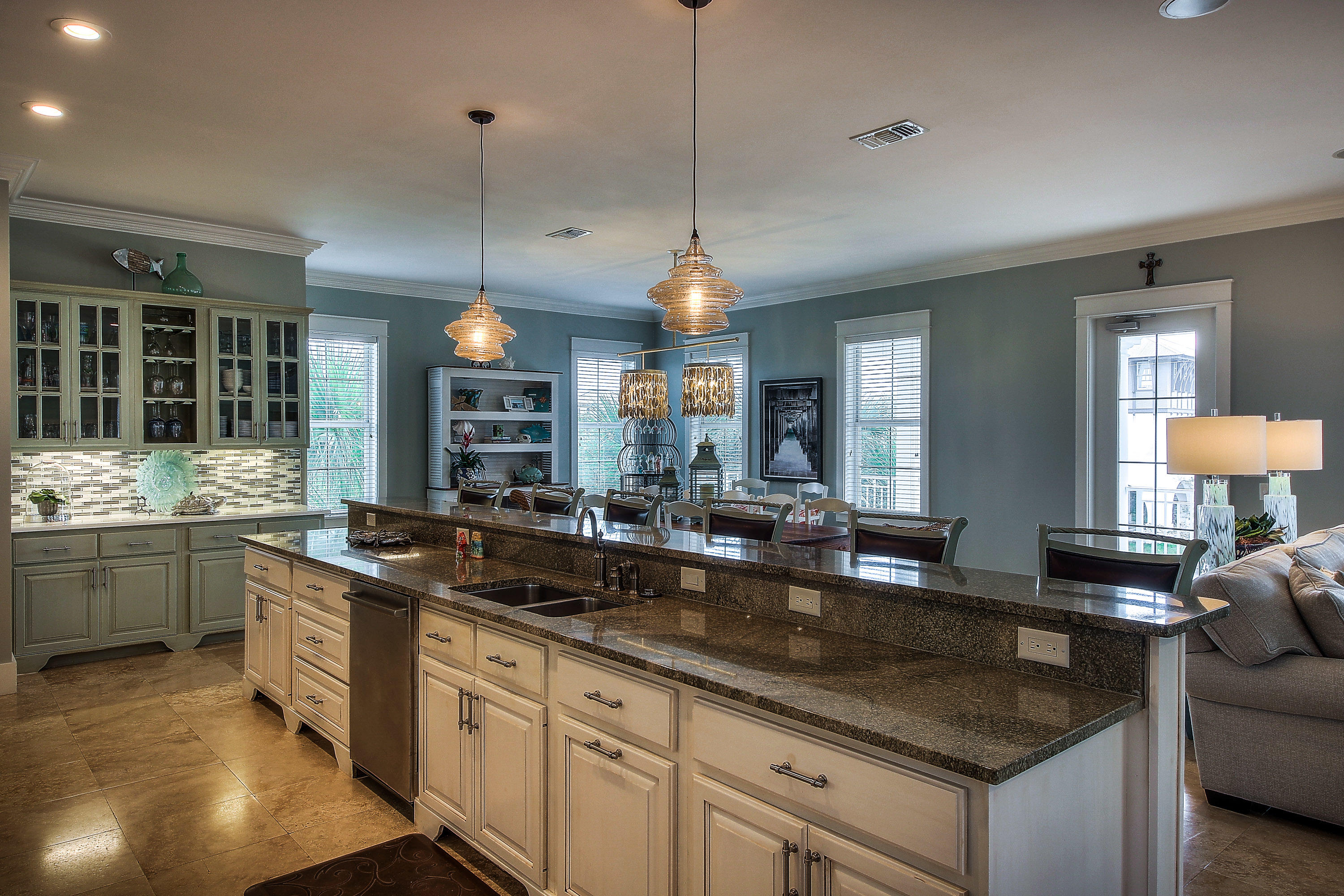 44 Brenda Lane Inlet Beach, FL 32461 - Photo 9 of 39 a kitchen with granite countertop a sink and a stove