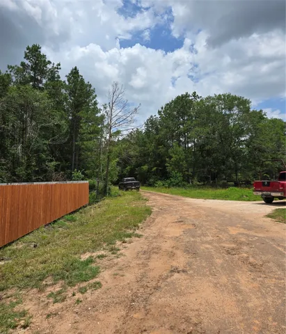 a view of backyard with green space