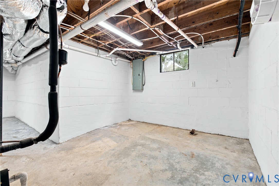 803 Germantown Road Farmville, VA 23901 - Photo 33 of 61 Unfinished basement space featuring painted block