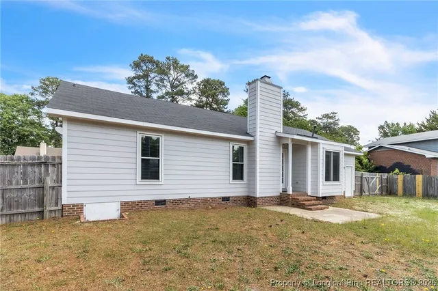 a backyard of a house