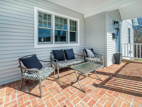 a outdoor space with a couch
