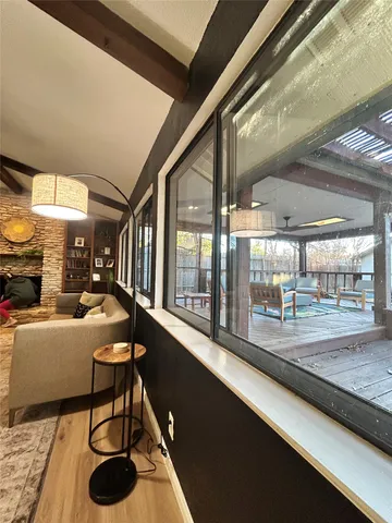 a room with furniture