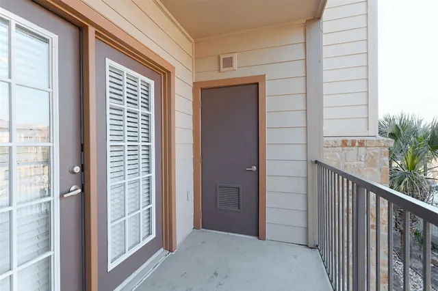 a view of a porch with a porch