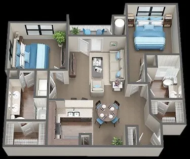 view of hall way with furniture