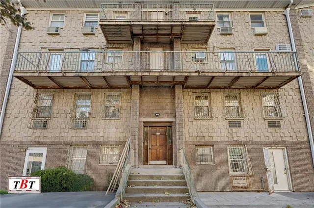 a front view of a building