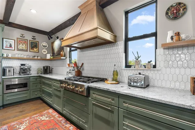 a workspace with furniture