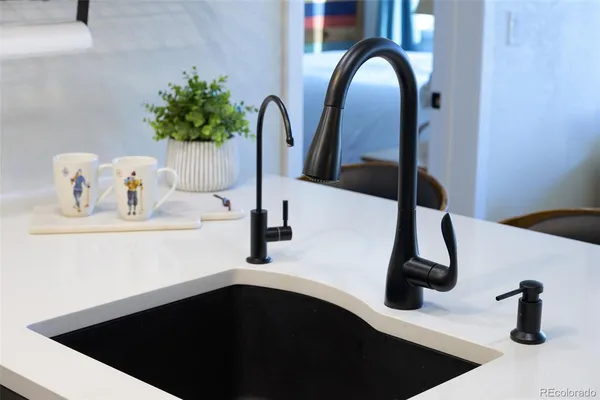 a close view of sink