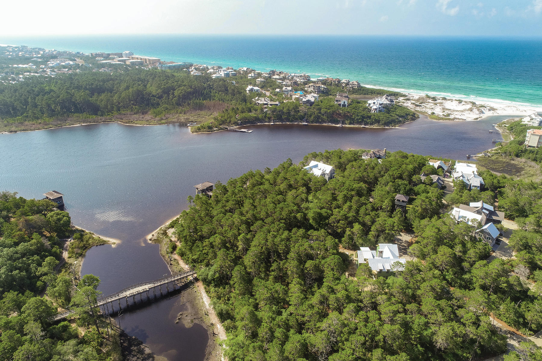 8-1 Cedar Post Road Santa Rosa Beach, FL 32459 - Photo 2 of 13 an aerial view of a houses with ocean view