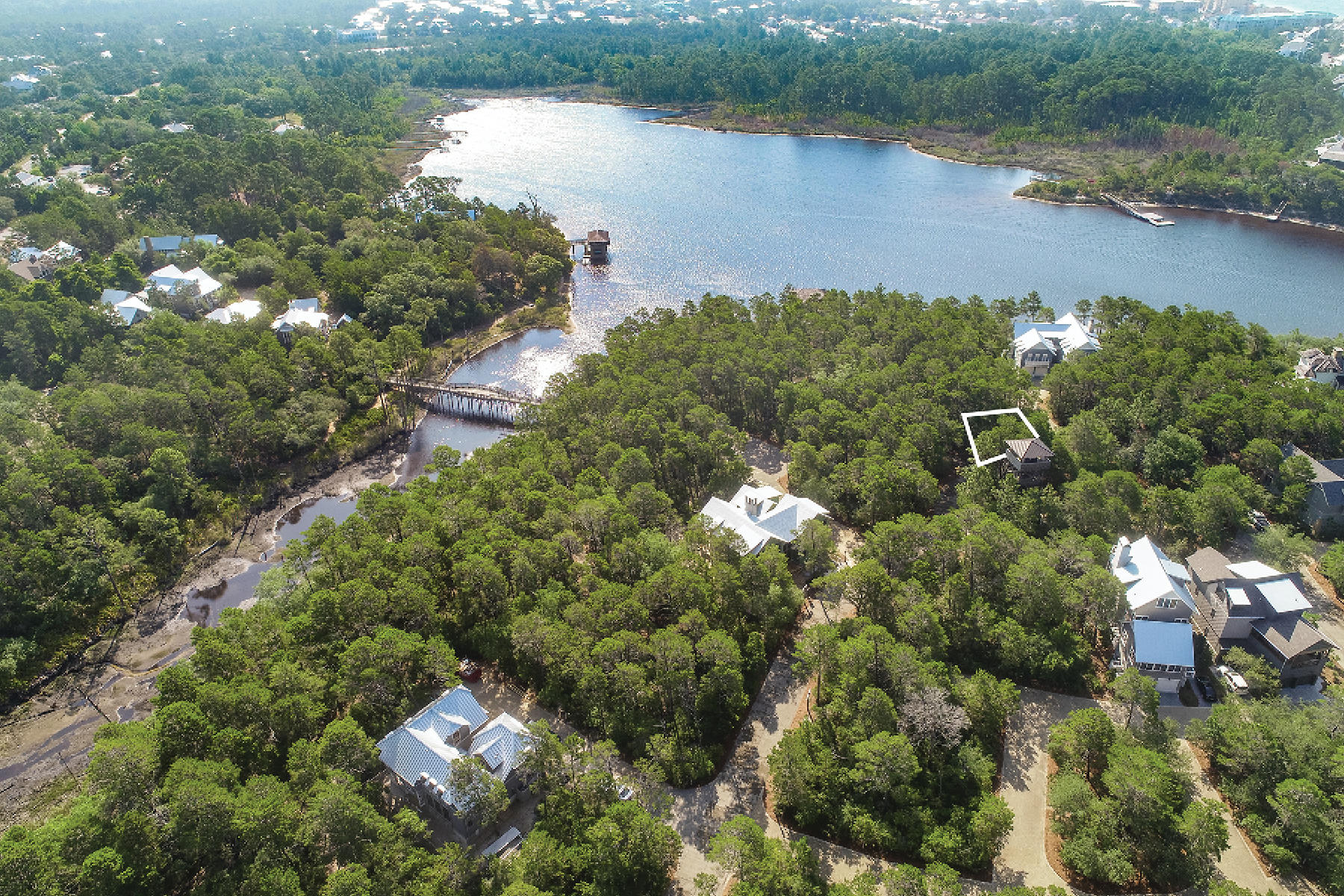 8-1 Cedar Post Road Santa Rosa Beach, FL 32459 - Photo 3 of 13 an aerial view of a city with lake view