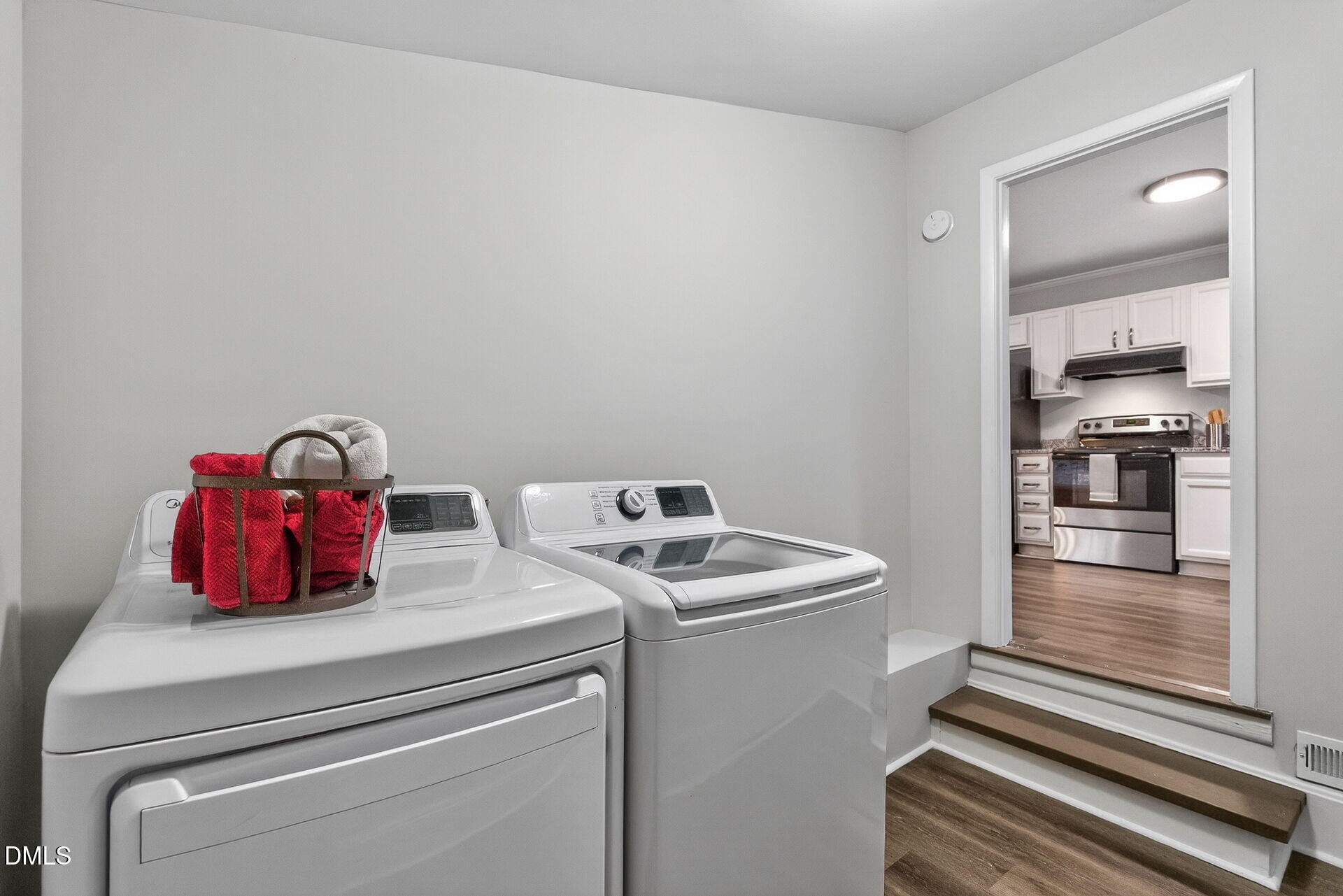 517 Cooper Road Raleigh, NC 27610 - Photo 14 of 29 a utility room with dryer and washer