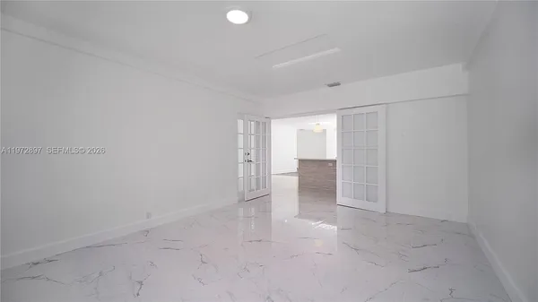 a view of an empty room