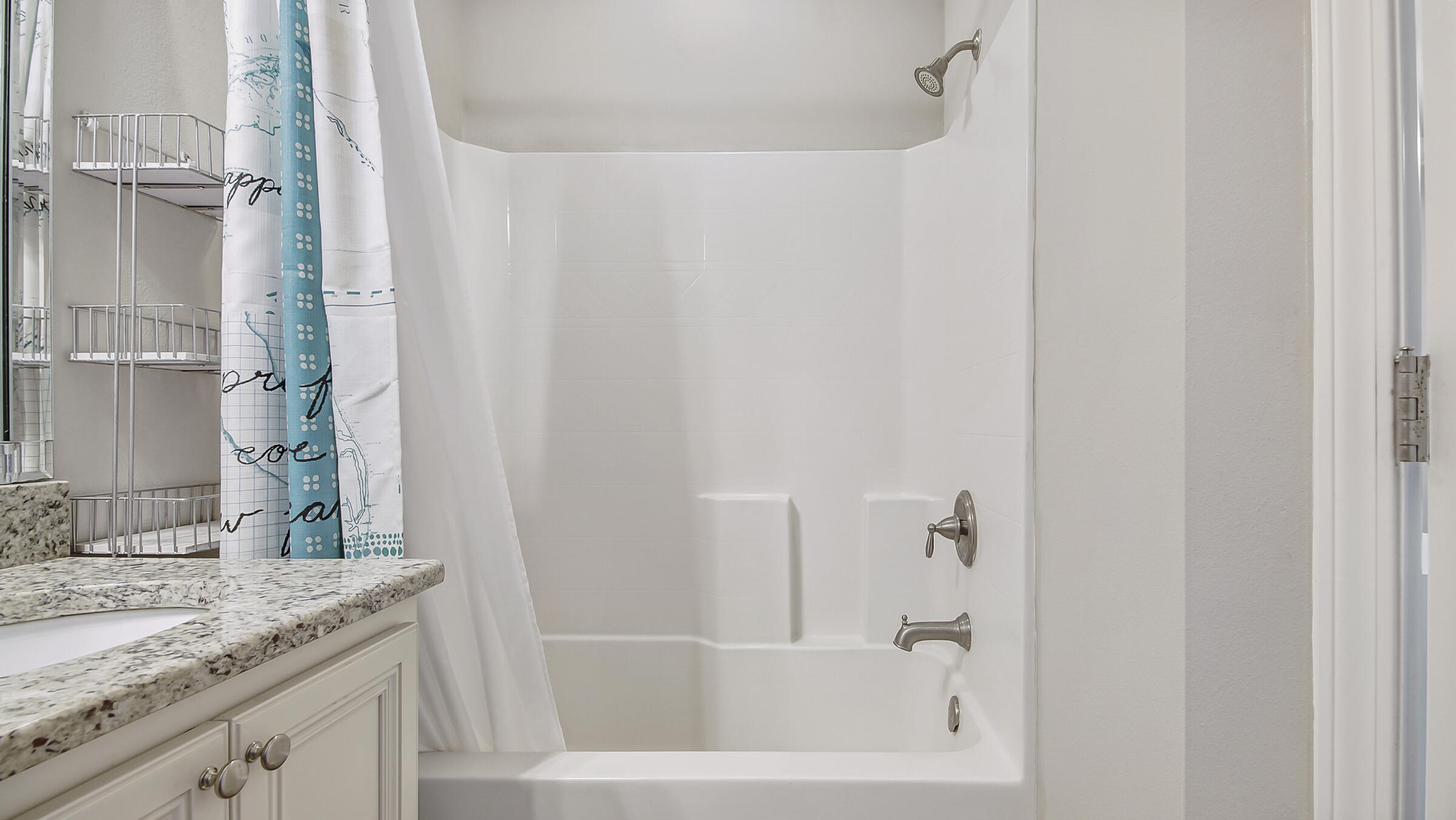 30 Grayling Way Inlet Beach, FL 32461 - Photo 15 of 26 a bathroom with a granite countertop sink and a mirror
