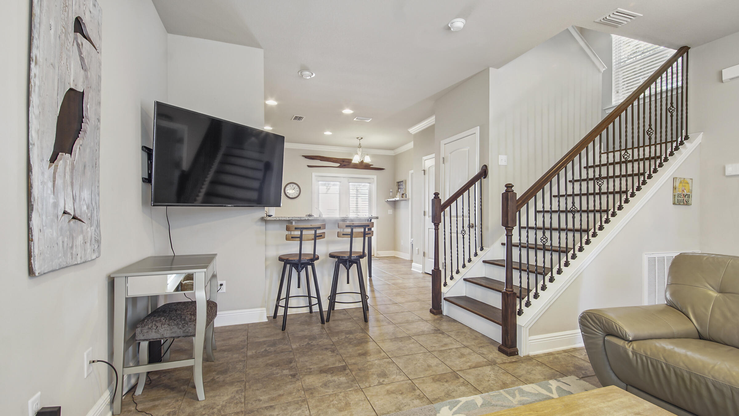 30 Grayling Way Inlet Beach, FL 32461 - Photo 7 of 26 a view of kitchen with furniture and a flat screen tv