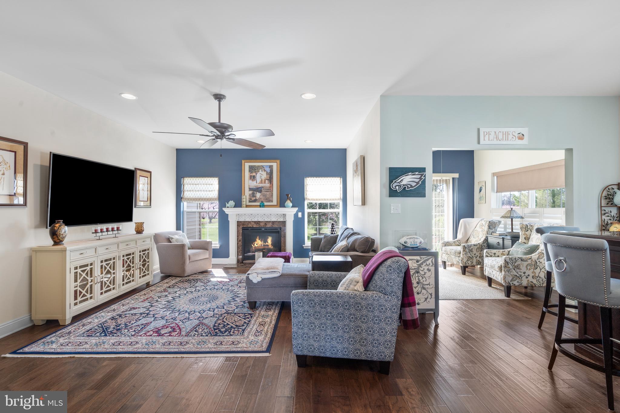 118 Field Loop Glassboro, NJ 08028 - Photo 13 of 51 a living room with fireplace furniture and a flat screen tv