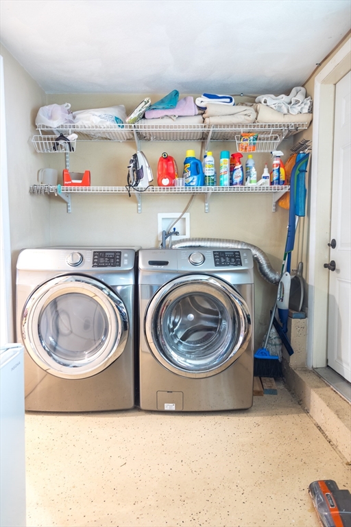 15 Higgins Road Marblehead, MA 01945 - Photo 19 of 26 a utility room with sink dryer and washer