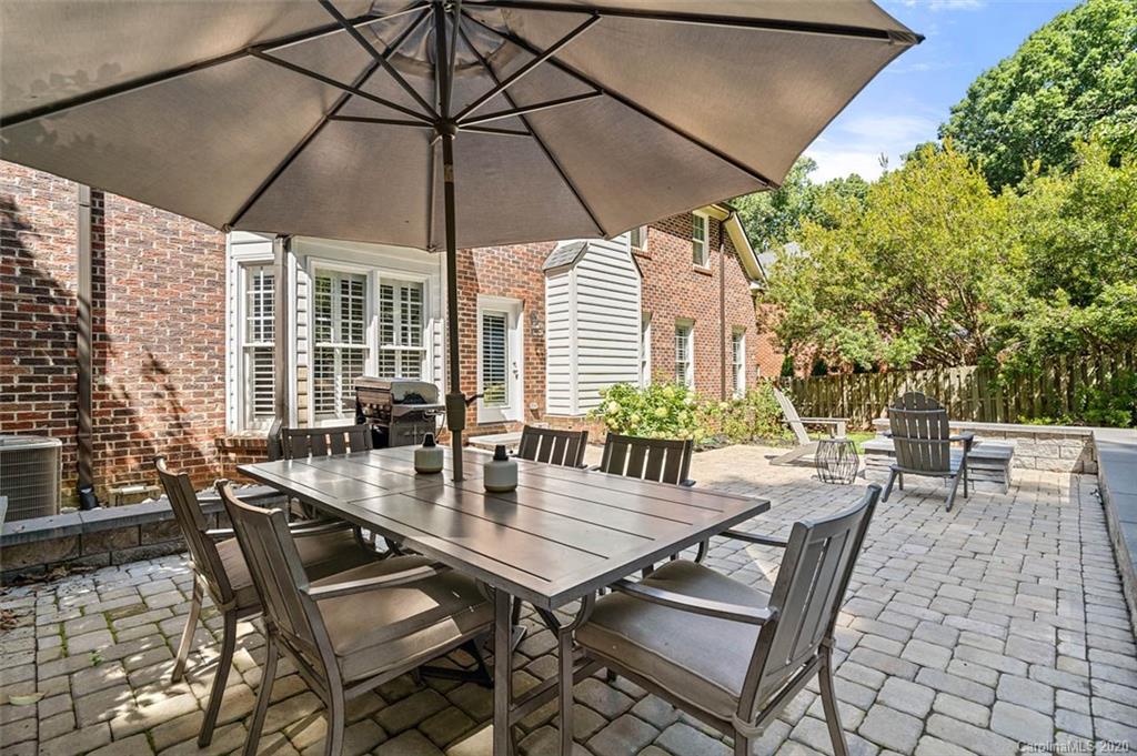 7915 Park Road Charlotte, NC 28210 - Photo 36 of 40 a outdoor dining space with furniture and umbrella